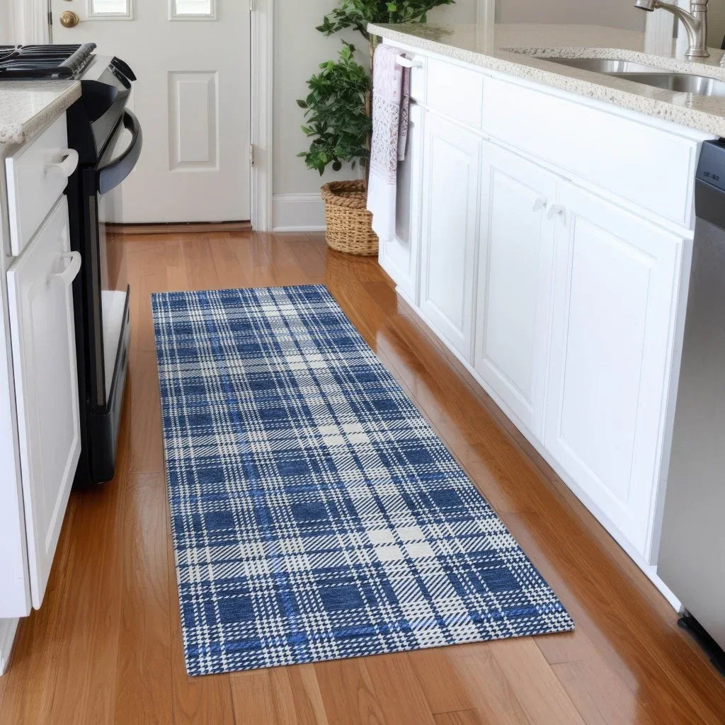 LOOMLAN Rugs Aurora Blue Washable Indoor-Outdoor Rug