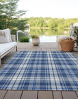 LOOMLAN Rugs Aurora Blue Washable Indoor-Outdoor Rug