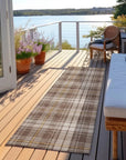 LOOMLAN Rugs Aurora Brown Washable Indoor-Outdoor Rug