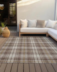 LOOMLAN Rugs Aurora Brown Washable Indoor-Outdoor Rug