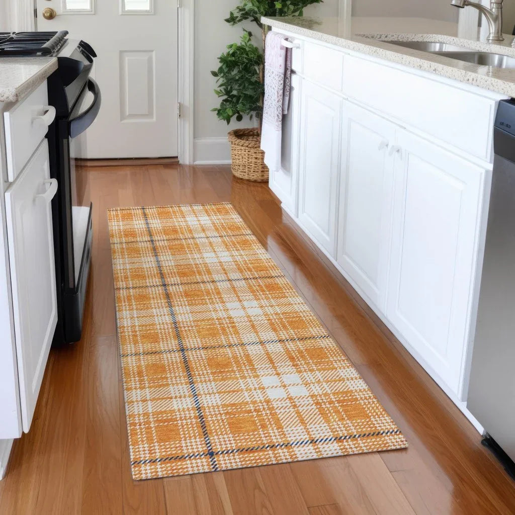 LOOMLAN Rugs Aurora Orange Washable Indoor-Outdoor Rug