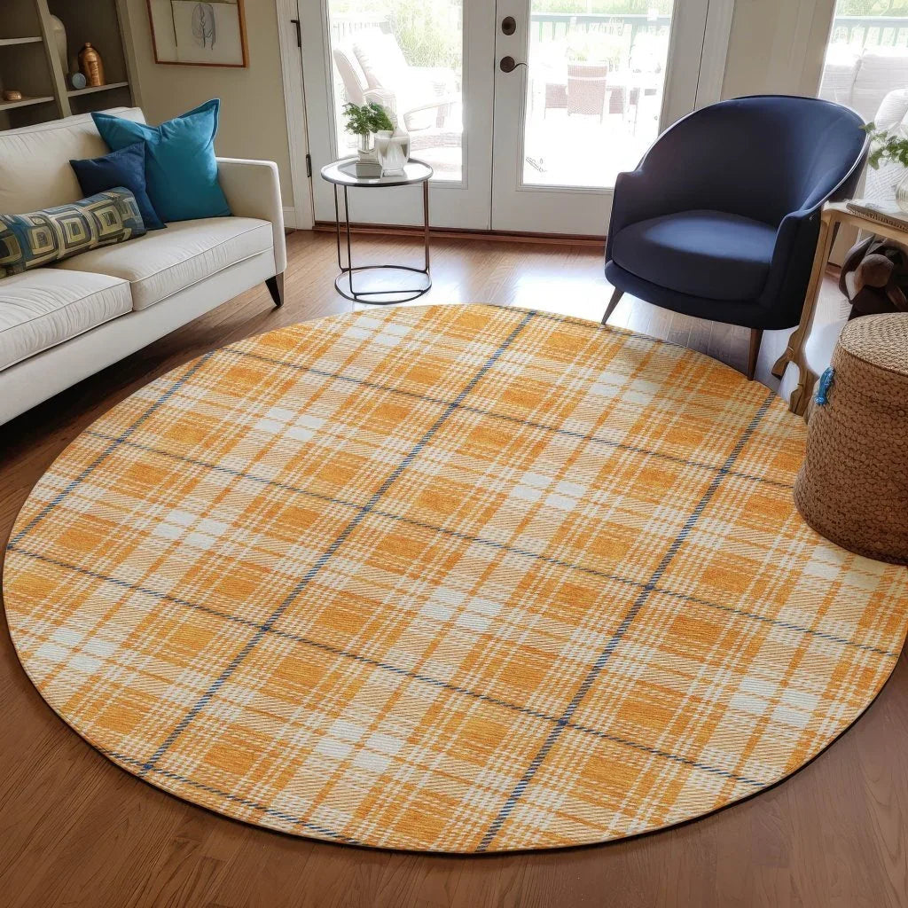 LOOMLAN Rugs Aurora Orange Washable Indoor-Outdoor Rug