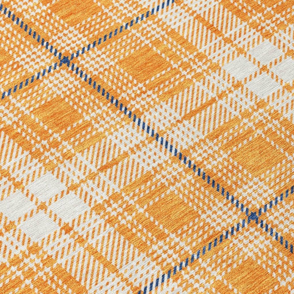 LOOMLAN Rugs Aurora Orange Washable Indoor-Outdoor Rug