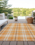 LOOMLAN Rugs Aurora Orange Washable Indoor-Outdoor Rug
