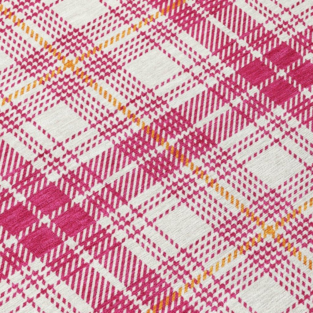 LOOMLAN Rugs Aurora Pink Washable Indoor-Outdoor Rug