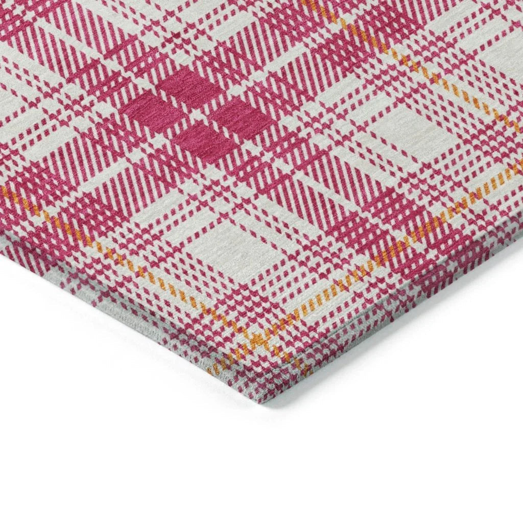 LOOMLAN Rugs Aurora Pink Washable Indoor-Outdoor Rug