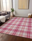 LOOMLAN Rugs Aurora Pink Washable Indoor-Outdoor Rug