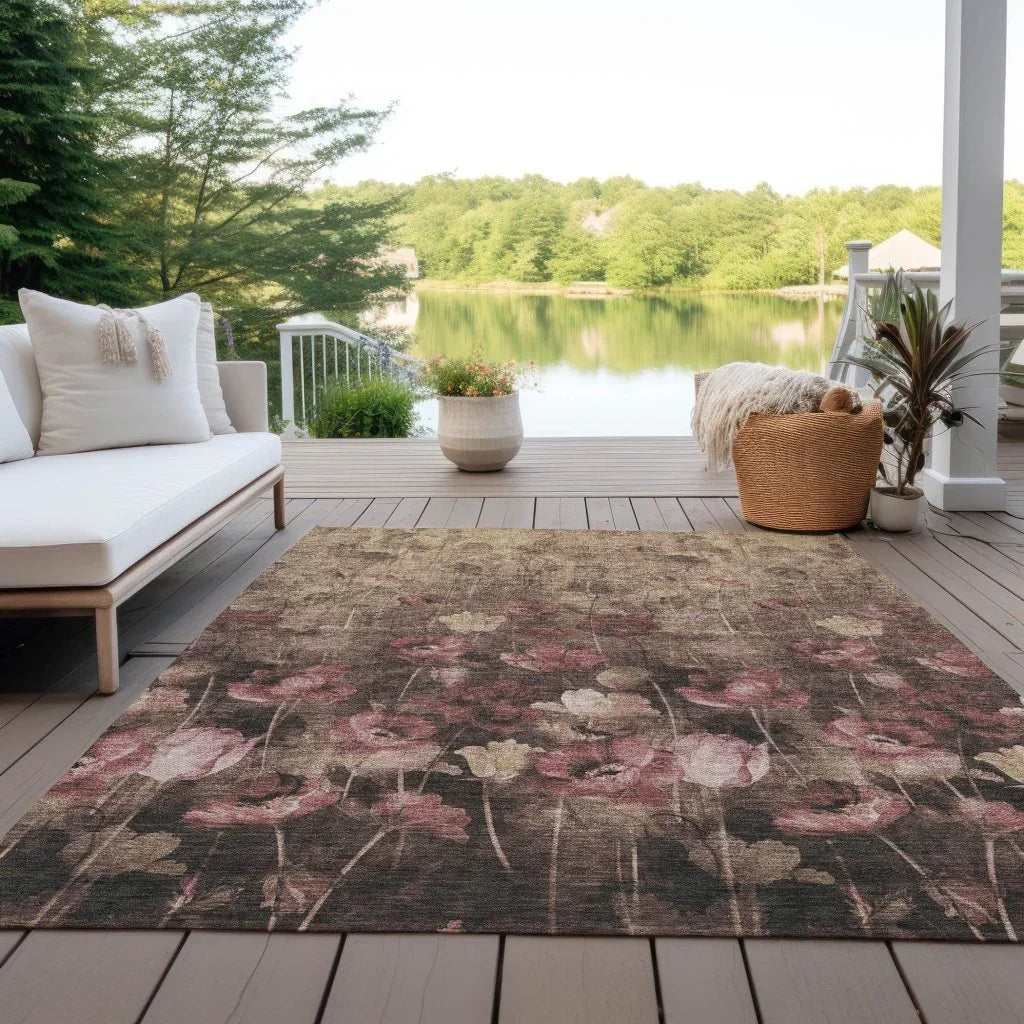 Aurora Taupe Washable Indoor - Outdoor Rug - LOOMLAN - LOOMLAN Rugs - Outdoor Rugs