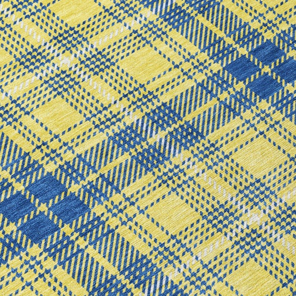 LOOMLAN Rugs Aurora Yellow Washable Indoor-Outdoor Rug