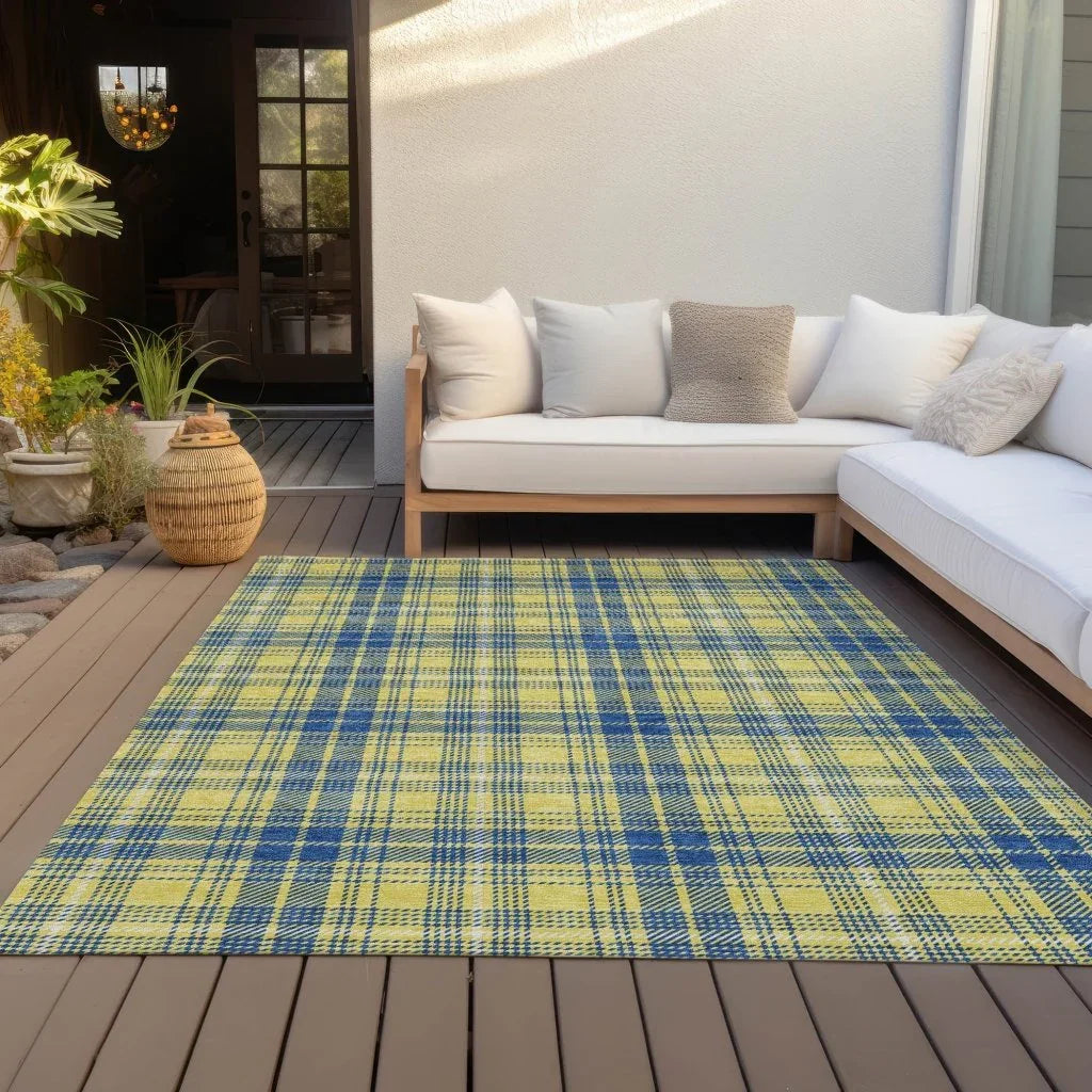 LOOMLAN Rugs Aurora Yellow Washable Indoor-Outdoor Rug
