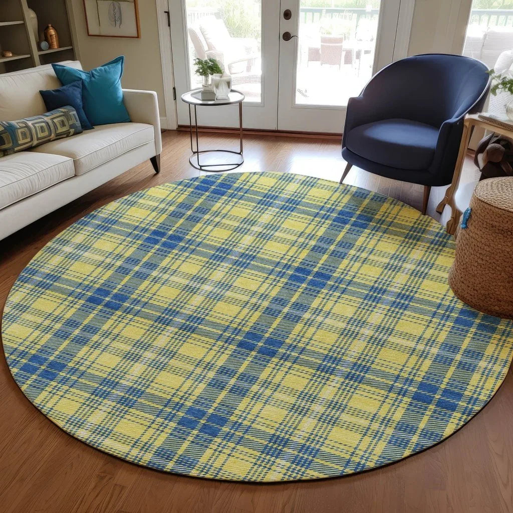 LOOMLAN Rugs Aurora Yellow Washable Indoor-Outdoor Rug