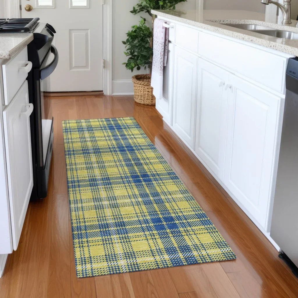 LOOMLAN Rugs Aurora Yellow Washable Indoor-Outdoor Rug