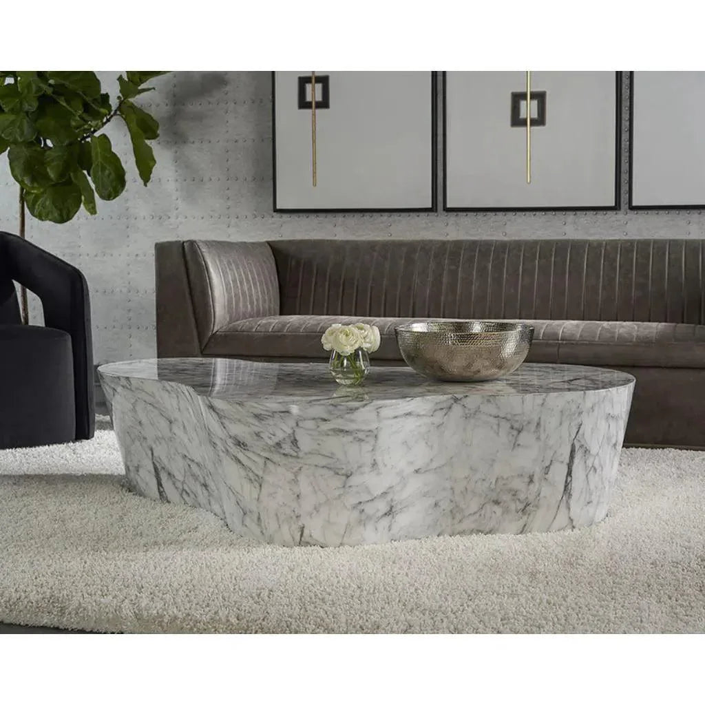 Ava Concrete Outdoor Geometric Coffee Table - LOOMLAN - SUNPAN - Outdoor Coffee Tables
