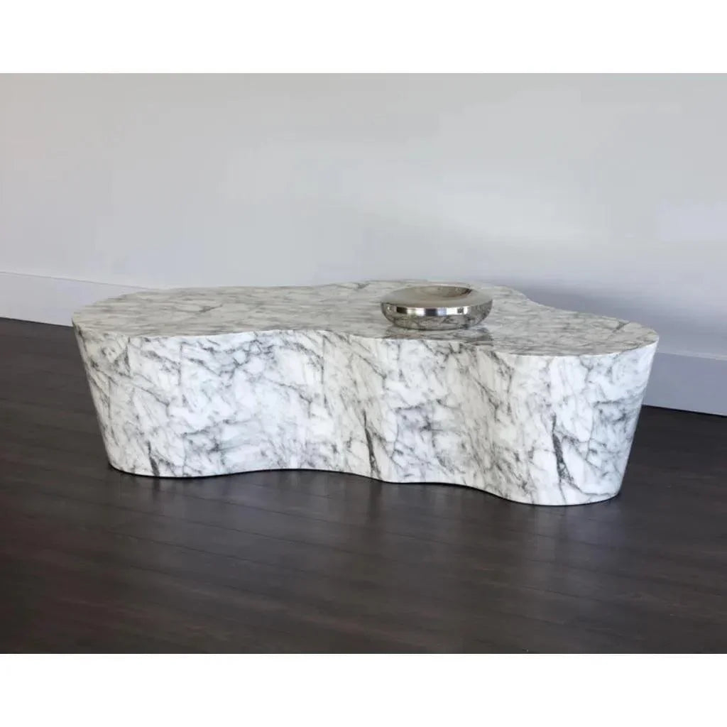 Ava Concrete Outdoor Geometric Coffee Table - LOOMLAN - SUNPAN - Outdoor Coffee Tables