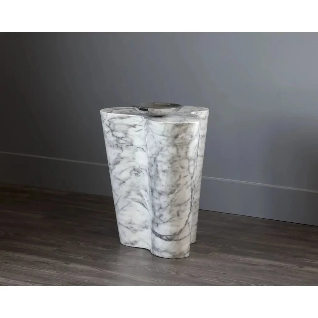 Ava StrikingConcrete Outdoor End Table - LOOMLAN - SUNPAN - Outdoor Side Tables