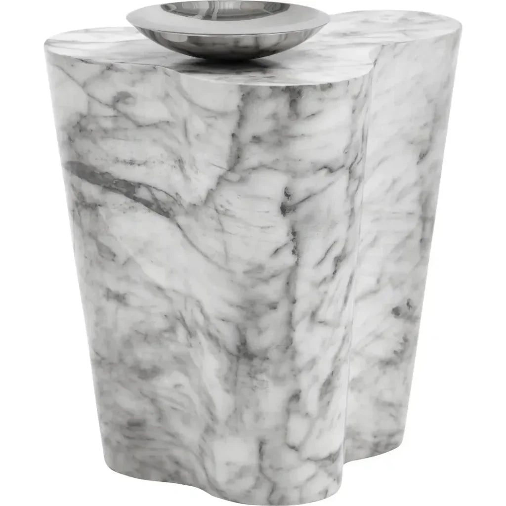 Ava StrikingConcrete Outdoor End Table - LOOMLAN - SUNPAN - Outdoor Side Tables
