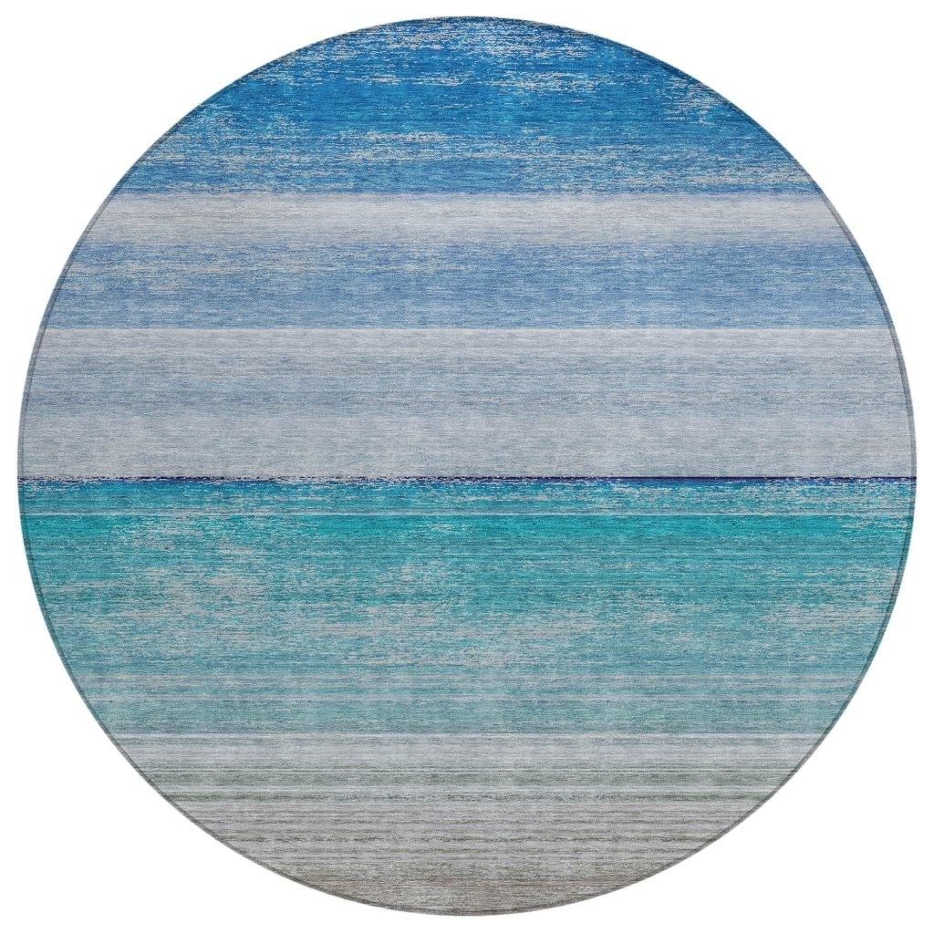 LOOMLAN Rugs Avanora Blue Washable Indoor-Outdoor Rug