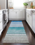 LOOMLAN Rugs Avanora Blue Washable Indoor-Outdoor Rug
