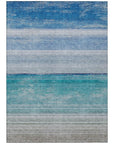 LOOMLAN Rugs Avanora Blue Washable Indoor-Outdoor Rug