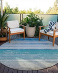 LOOMLAN Rugs Avanora Blue Washable Indoor-Outdoor Rug