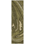 LOOMLAN Rugs Avelia Green Washable Indoor-Outdoor Rug
