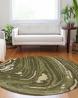 LOOMLAN Rugs Avelia Green Washable Indoor-Outdoor Rug