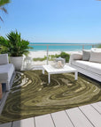 LOOMLAN Rugs Avelia Green Washable Indoor-Outdoor Rug