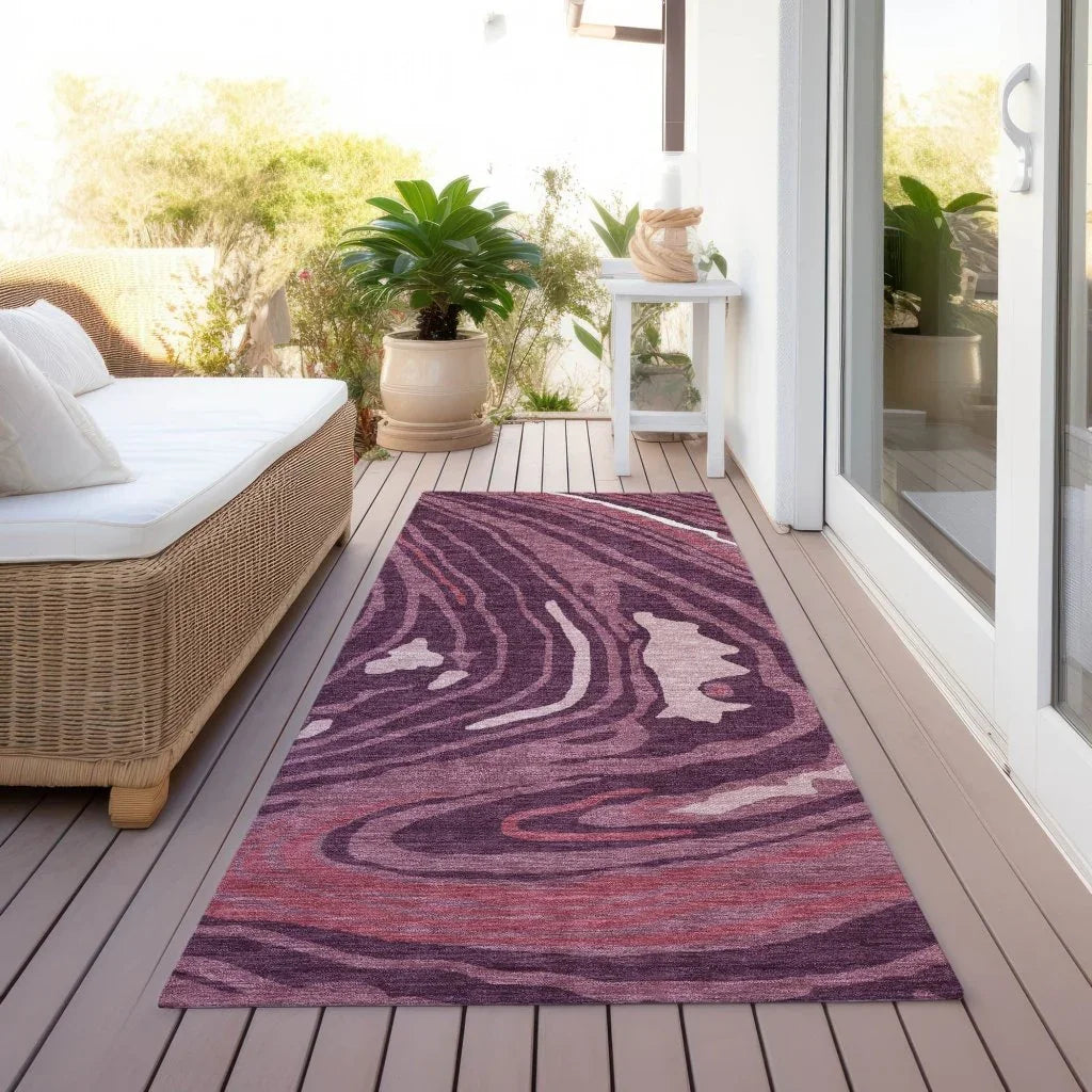 LOOMLAN Rugs Avelia Red Washable Indoor-Outdoor Rug