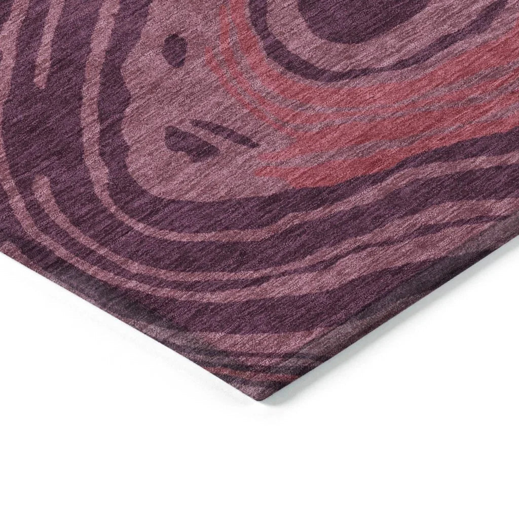 LOOMLAN Rugs Avelia Red Washable Indoor-Outdoor Rug