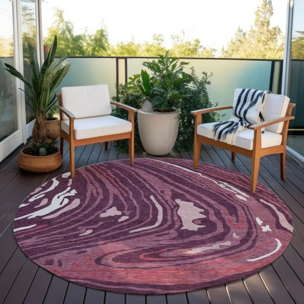 LOOMLAN Rugs Avelia Red Washable Indoor-Outdoor Rug
