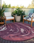 LOOMLAN Rugs Avelia Red Washable Indoor-Outdoor Rug