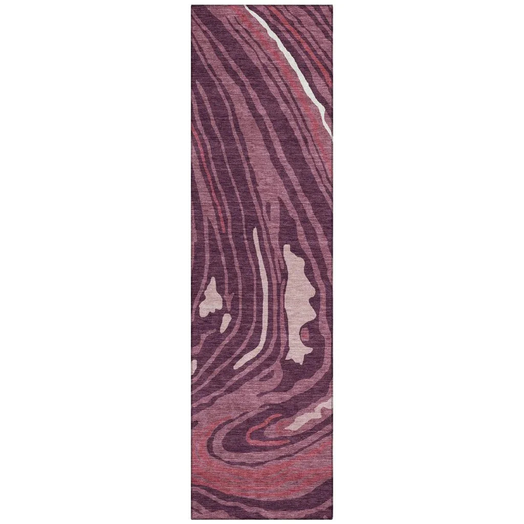 LOOMLAN Rugs Avelia Red Washable Indoor-Outdoor Rug