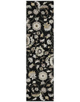 LOOMLAN Rugs Aveline Black Washable Indoor-Outdoor Rug