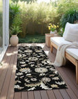 LOOMLAN Rugs Aveline Black Washable Indoor-Outdoor Rug