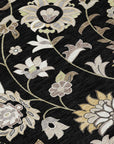LOOMLAN Rugs Aveline Black Washable Indoor-Outdoor Rug