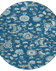 LOOMLAN Rugs Aveline Blue Washable Indoor-Outdoor Rug