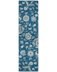 LOOMLAN Rugs Aveline Blue Washable Indoor-Outdoor Rug