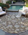 LOOMLAN Rugs Aveline Chocolate Washable Indoor-Outdoor Rug