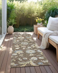 LOOMLAN Rugs Aveline Chocolate Washable Indoor-Outdoor Rug