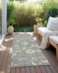 LOOMLAN Rugs Aveline Gray Washable Indoor-Outdoor Rug