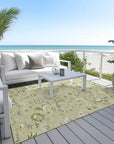LOOMLAN Rugs Aveline Green Washable Indoor-Outdoor Rug