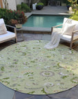 LOOMLAN Rugs Aveline Green Washable Indoor-Outdoor Rug