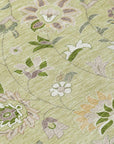 LOOMLAN Rugs Aveline Green Washable Indoor-Outdoor Rug