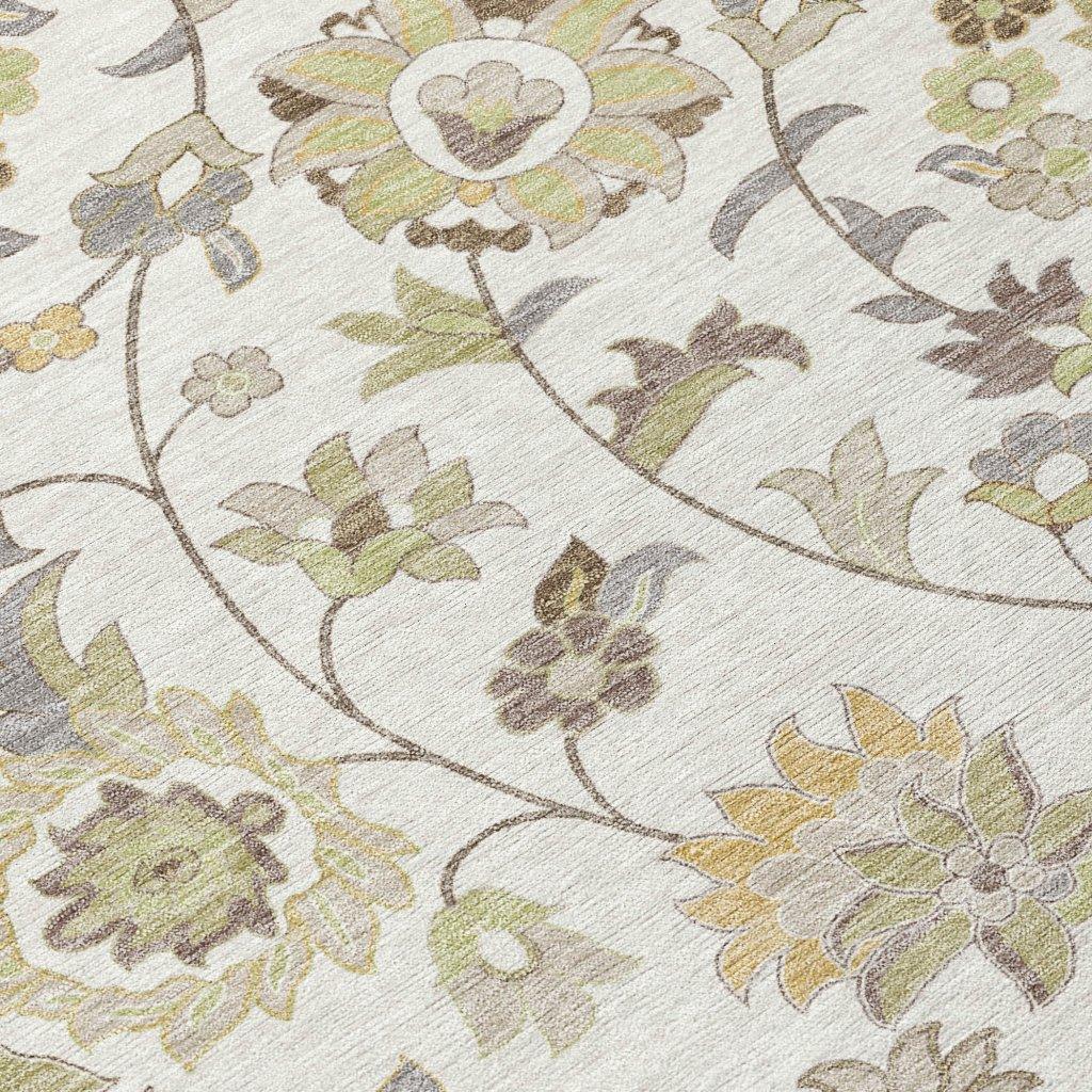 LOOMLAN Rugs Aveline Ivory Washable Indoor-Outdoor Rug