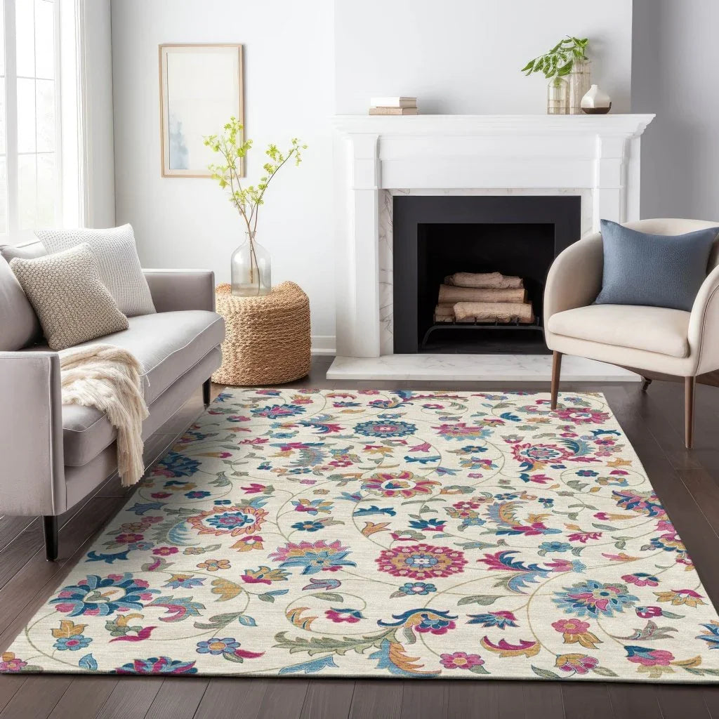 LOOMLAN Rugs Aveline Linen Washable Indoor-Outdoor Rug