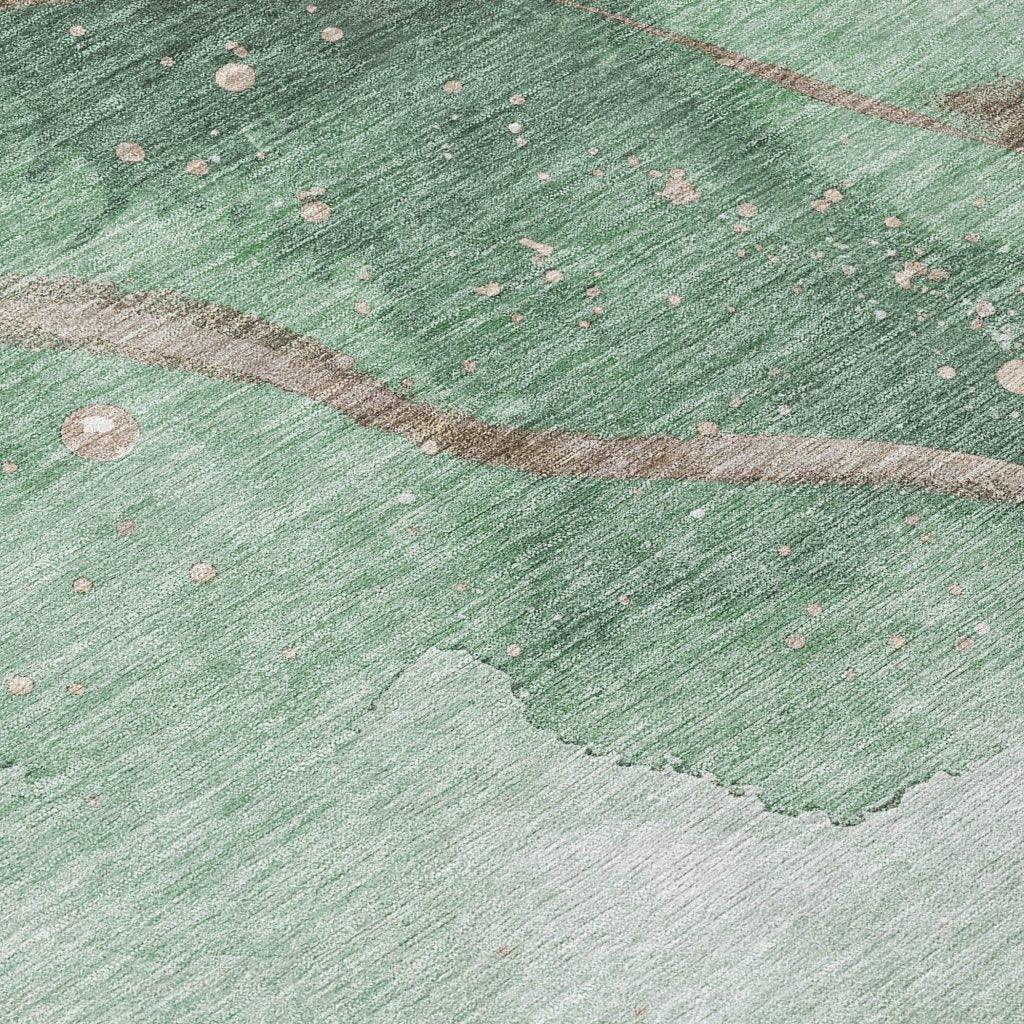 LOOMLAN Rugs Avelora Green Washable Indoor-Outdoor Rug