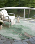 LOOMLAN Rugs Avelora Green Washable Indoor-Outdoor Rug