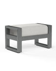 Redondo Sunbrella Outdoor Ottoman Cast Silver