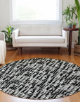 LOOMLAN Rugs Ayani Black Washable Indoor-Outdoor Rug