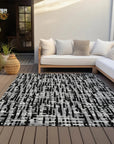 LOOMLAN Rugs Ayani Black Washable Indoor-Outdoor Rug
